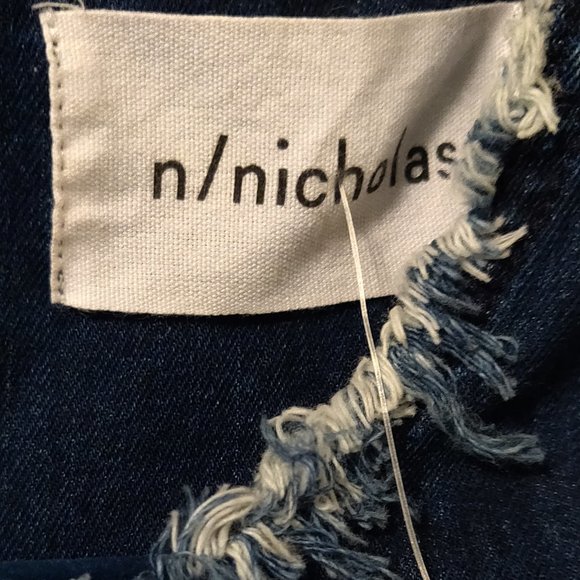 n/nicholas Denim Frayed Hem Tunic With Fringe NEW WITH TAGS SIZE 0 - Picture 6 of 9